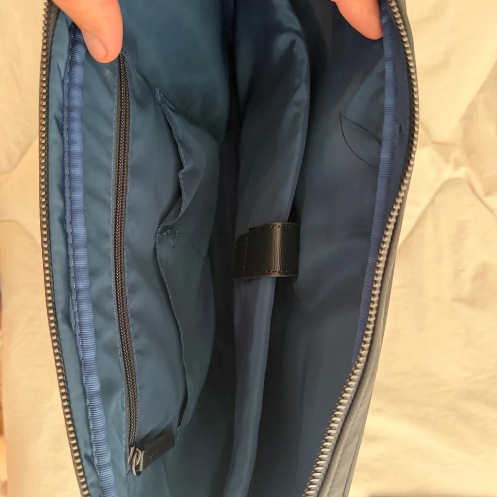 Ted Baker slim briefcase in Navy Blue